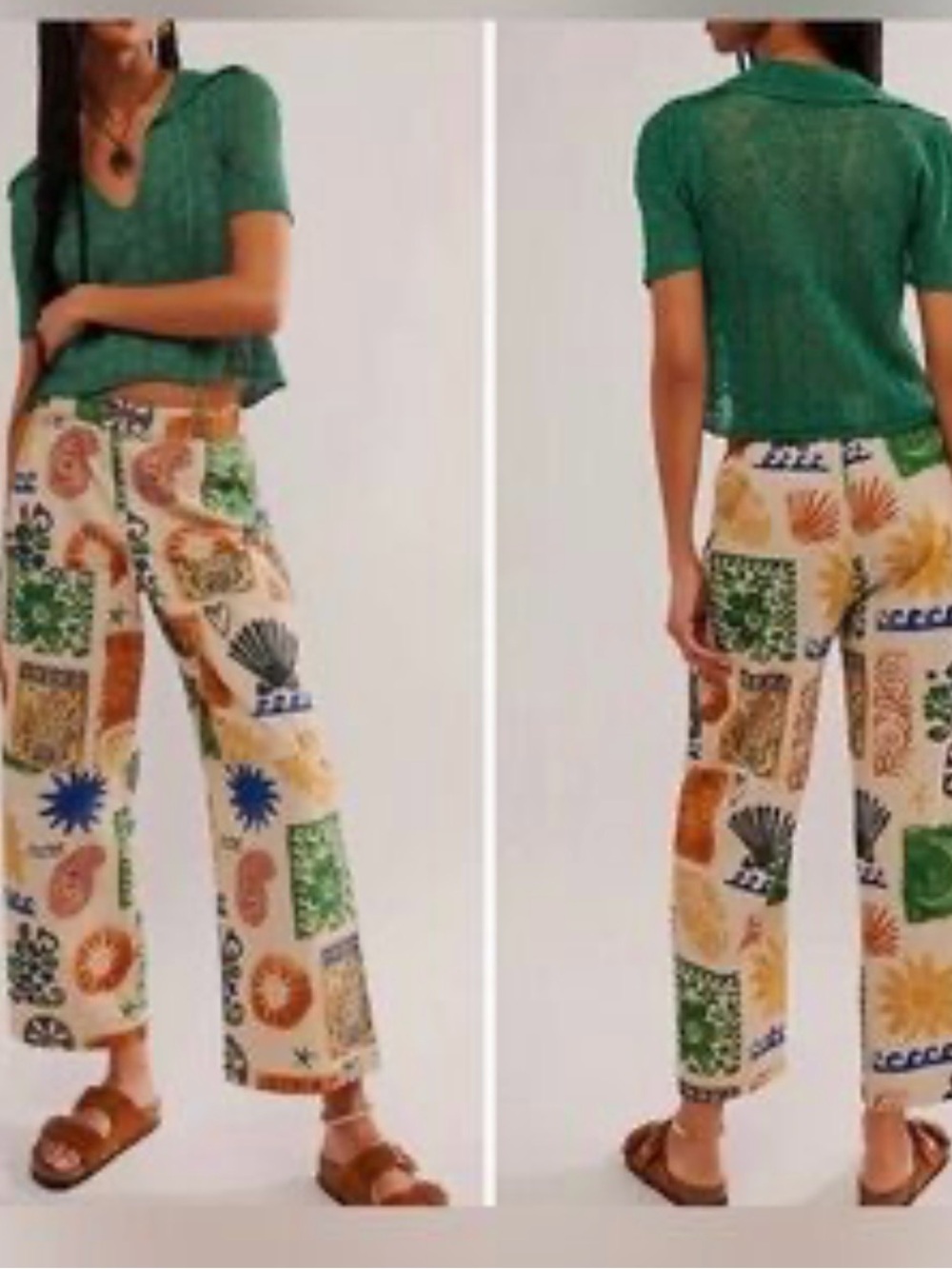 FP Seaside tan wide leg pocket pants - Picture 2 of 11